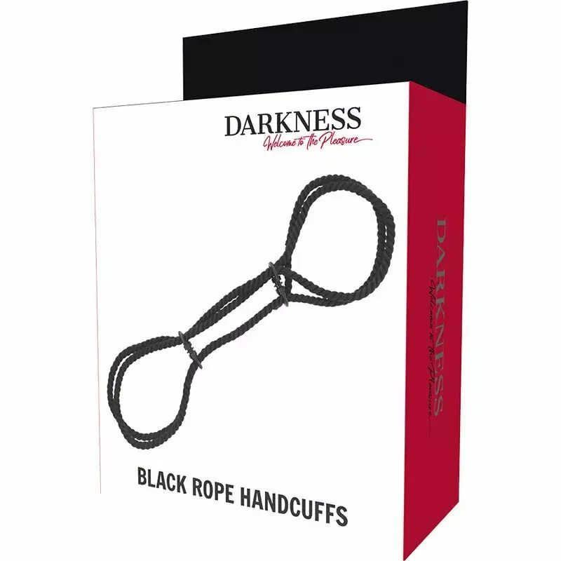 Наручники из хлопка DARKNESS 100% чёрные Photo 2