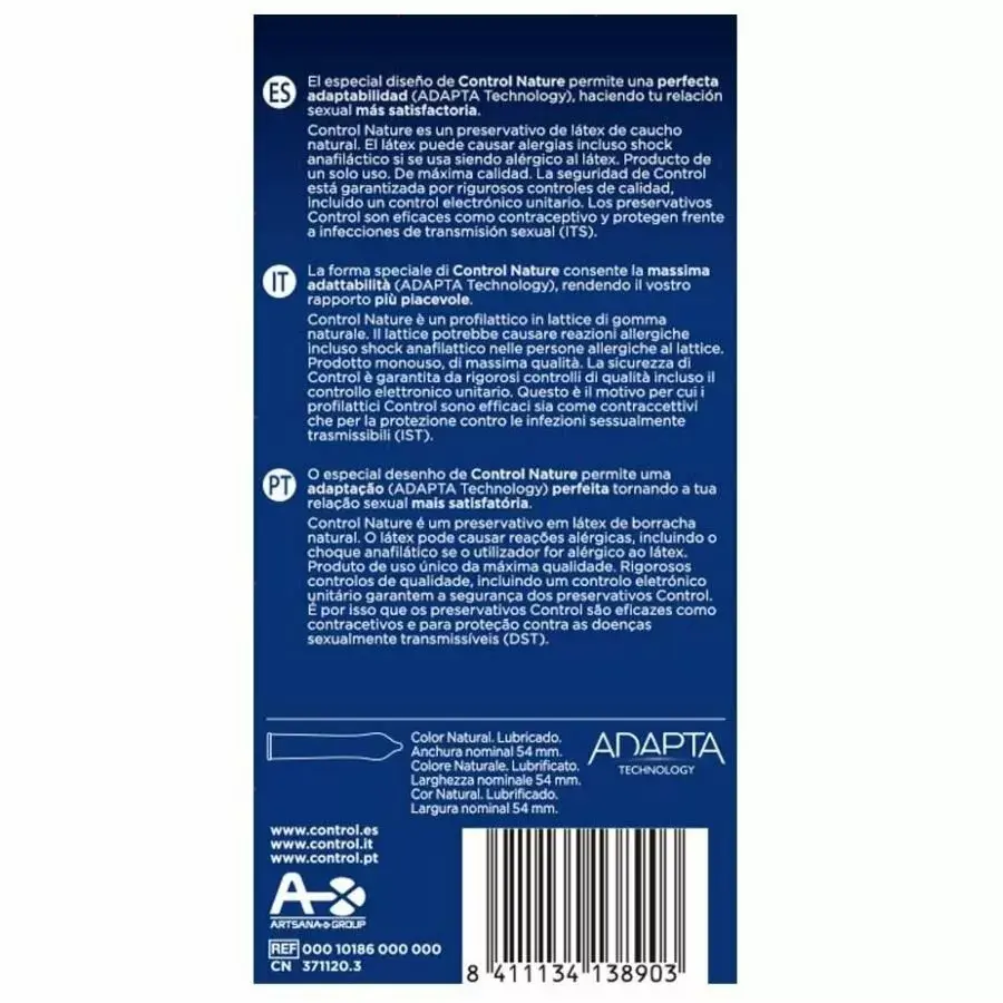 Condoms CONTROL ADAPTA NATURE 12 units Photo 2