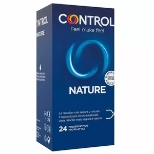 Condoms CONTROL Adapta Nature — pack of 24 natural-latex condoms, standard size