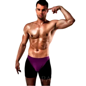 PASSION Boxer Passion 009 Lilac/Black S/M мужские боксеры размер S/M