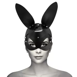 Mask COQUETTE D-226923 vegan leather bunny ears — costume face mask accessory