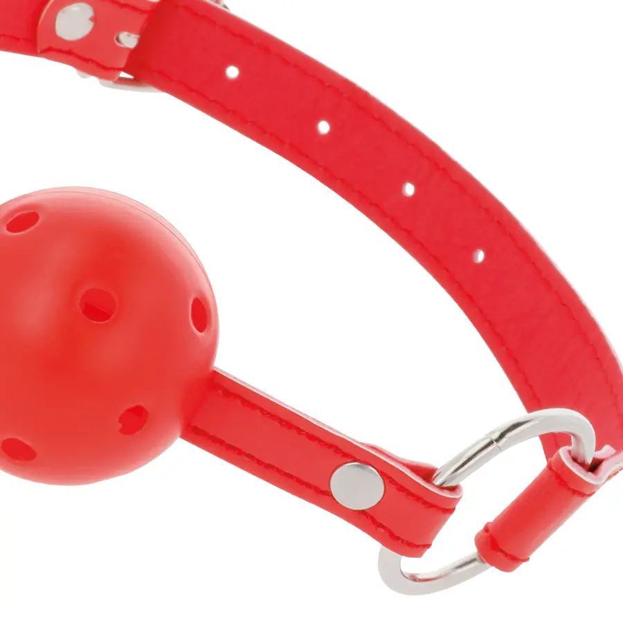 BDSM gag DARKNESS D-221194 breathable red Photo 3