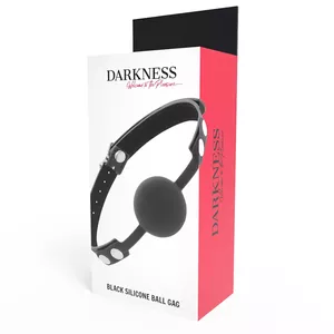Кляп DARKNESS D-221200 из чёрного силикона, DARKNESS D-221200