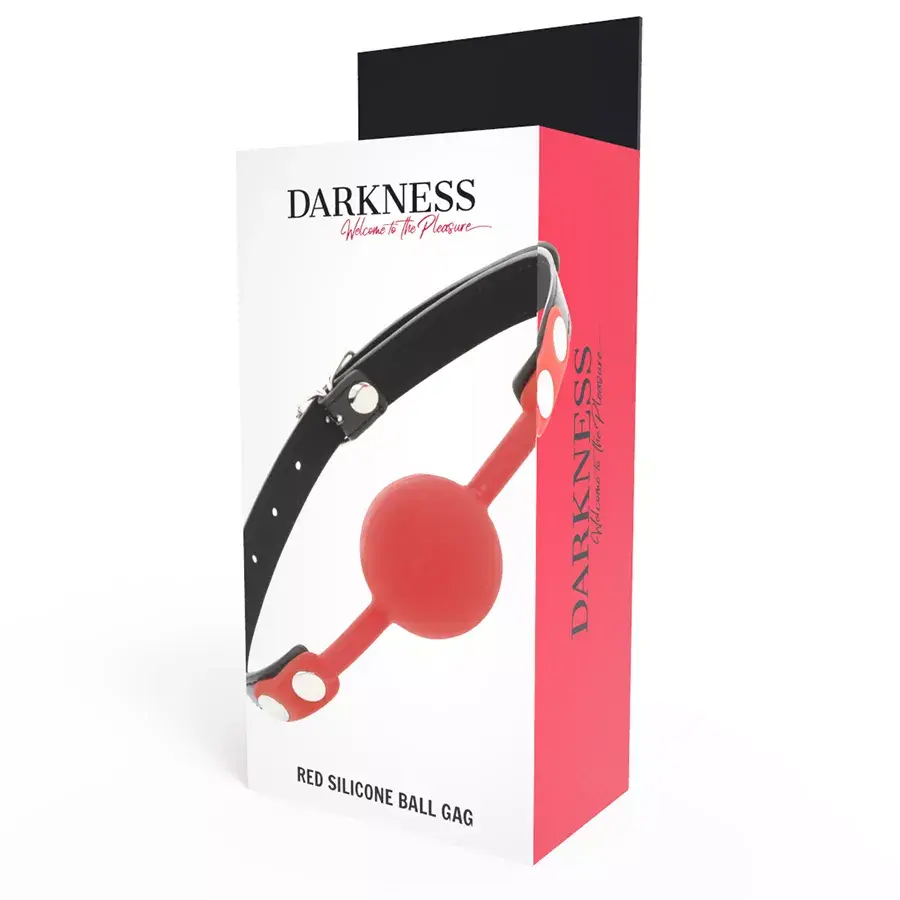 Силиконовый кляп-шар DARKNESS D-221201 красный Photo 2