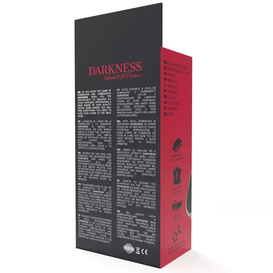 Силиконовый кляп-шар DARKNESS D-221201 красный Photo 3