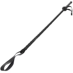 Leather fetish whip DARKNESS D-221205, 60 cm handle-and-falls length