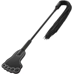 Whip DARKNESS D-221222 — fetish crop and black multi-tail whip, model D-221222