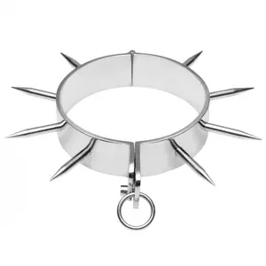 Collar metal hard D-205399 with points — metal hard brand, studded BDSM collar