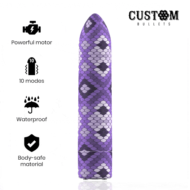 Vibrator Custom Bullets Silicone Purple