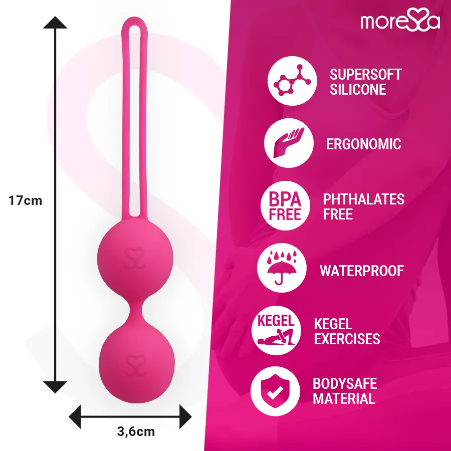 Vaginālie bumbiņas MORESSA silikona Photo 4