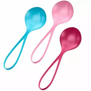 Вагинальные тренажеры-шарики Satisfyer Loveballs силикон, набор из 3 шариков разного веса, безопасный для тела