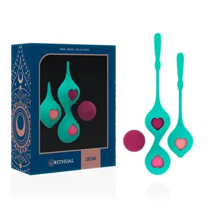 Vaginal Balls RITHUAL DEVA AQUA GREEN PELVIC TRAINING SET Silicone