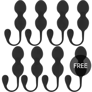 RITHUAL rechargeable Kegel balls set 7 weights + 1 free, black