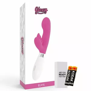 Massager GLOSSY D-221101 Toy Rabbit Elvis Pink, weight 0.195 kg