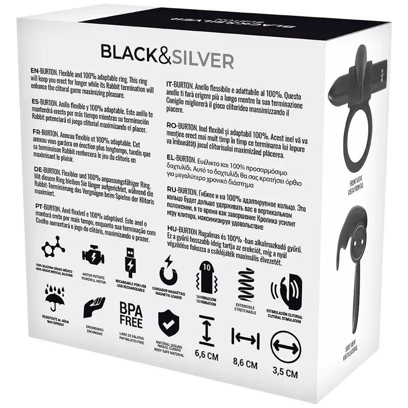 Ring massager black&silver BURTON with remote Photo 5