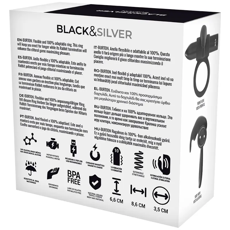 Ring massager black&silver BURTON with remote Photo 7