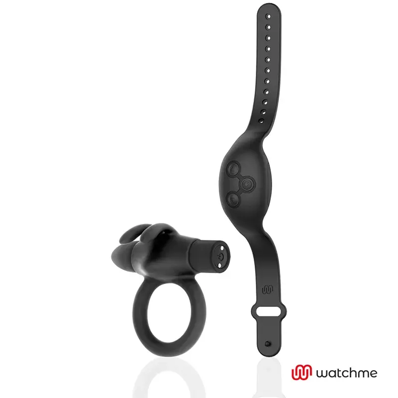 Massager Black&Silver Agron Remote Control Cockring WatchMe Photo 3
