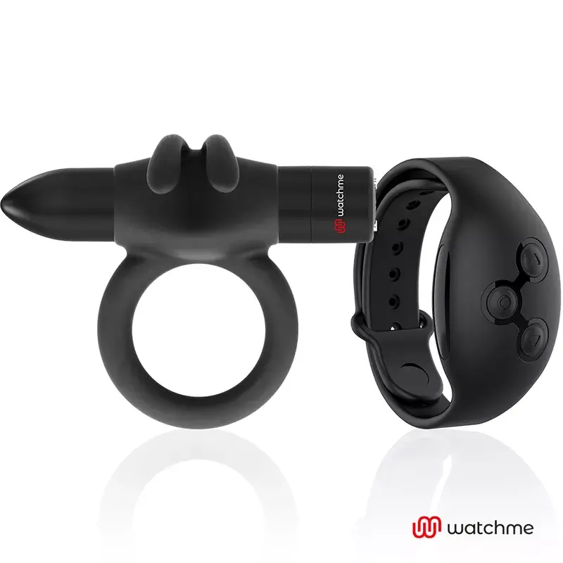 Massager Black&Silver Agron Remote Control Cockring WatchMe Photo 5