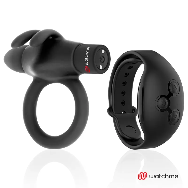 Massager Black&Silver Agron Remote Control Cockring WatchMe Photo 3