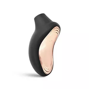 Sucker vibrator LELO Sona 2 — clitoral stimulator, built-in 520 mAh battery, silicone/ABS, 112 mm length, Ø55 mm, Black