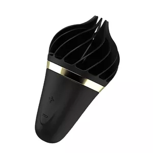 Clitoral stimulator Satisfyer Sweet Treat — silicone/ABS, length 104.2 mm, diameter 55.9 mm, weight 84 g, gold/black