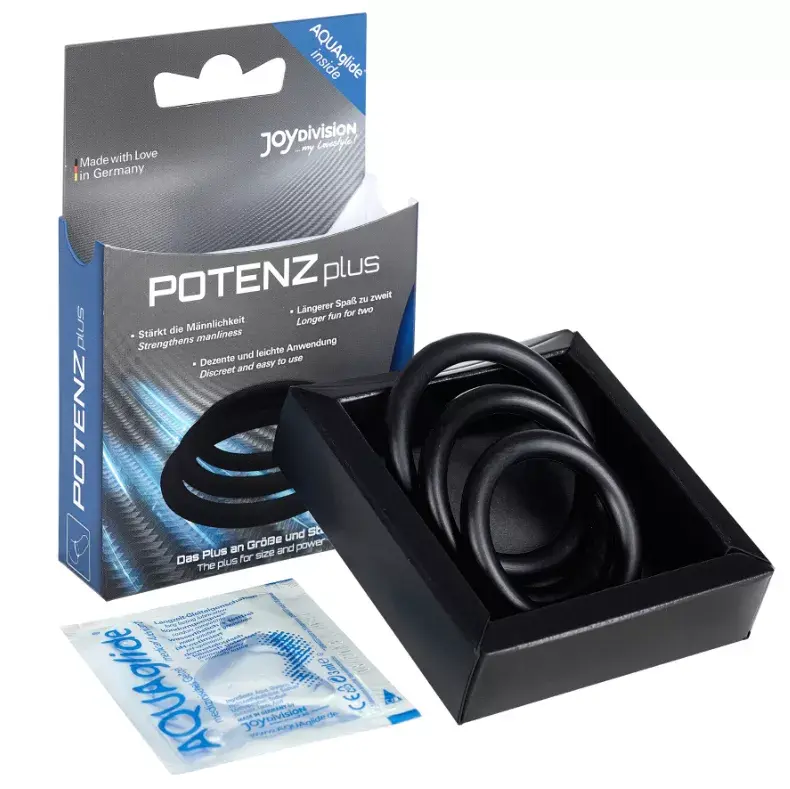 POTENZDUO JOYDIVISION Model Plus — набор чёрных колец Photo 2