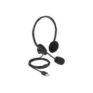 Austiņas DeLOCK USB stereo austiņas ar skaļuma kontroli