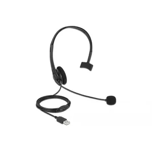 Austiņas DeLOCK USB Mono Headset ar skaļuma kontroli