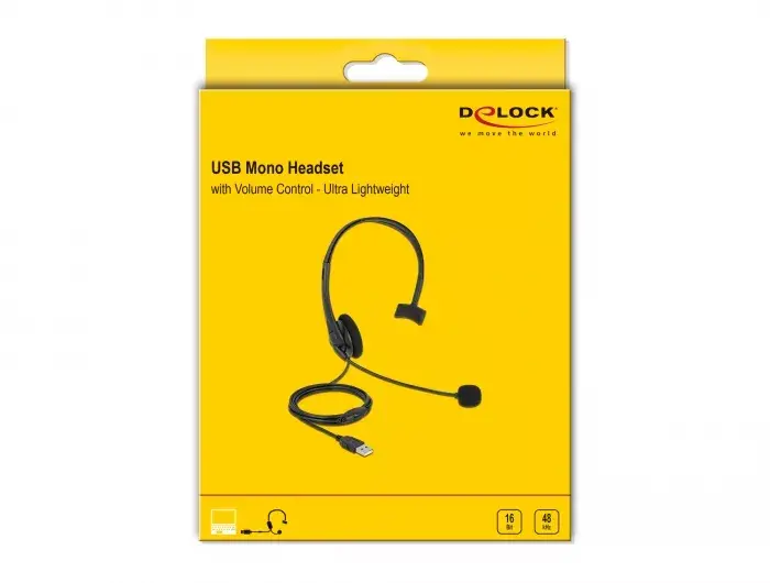 Austiņas DeLOCK USB Mono Headset Photo 2