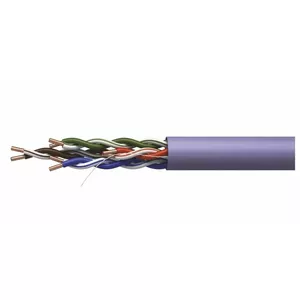 Cable UTP CAT5e 4x2x0.5mm, solid, copper, LSZH insulation Dca purpl EMOS