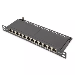 Patch Panel Digitus CAT 6A Class EA 12-port 0.5U 10" black