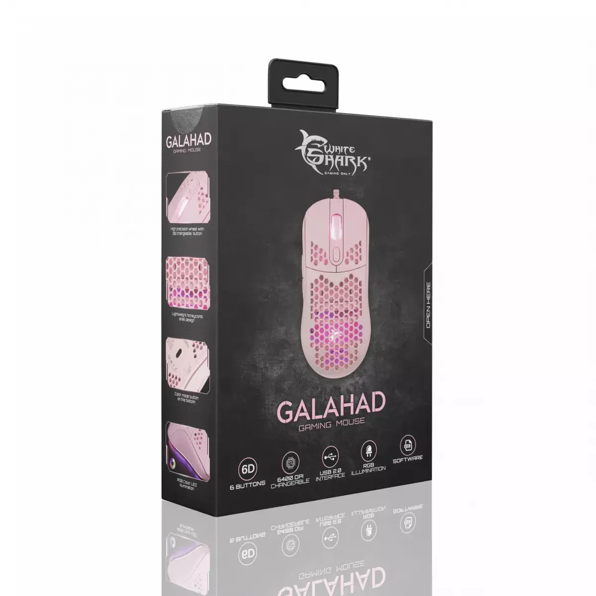 Мышь White Shark Galahad Pink Photo 7