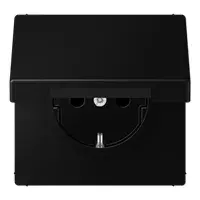 Розетка JUNG LS 1520 BFKIKL SWM типа F, 16А 250В, IP44, черный