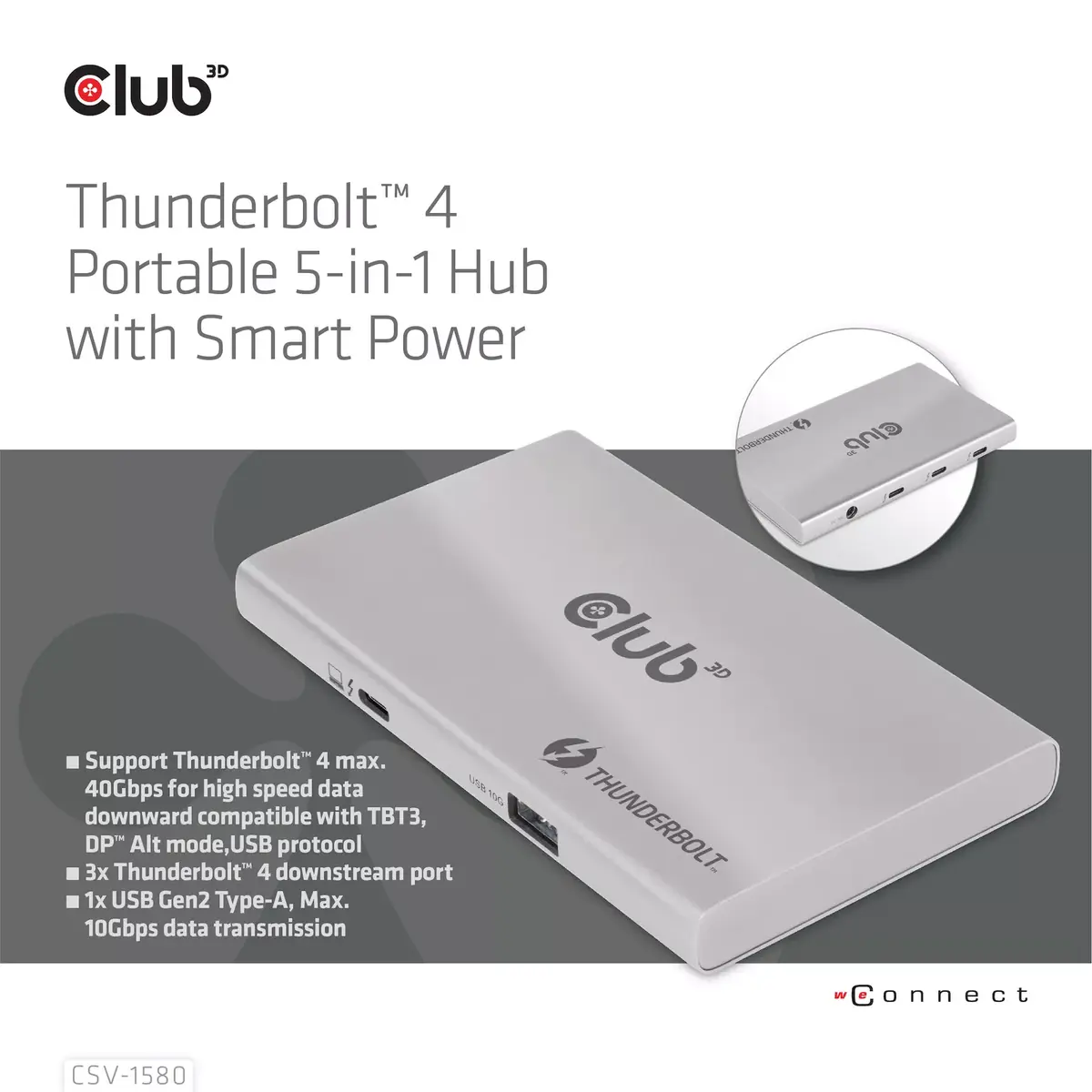 5-in-1 Hubs CLUB3D Sertificēts Thunderbolt™4 Photo 3