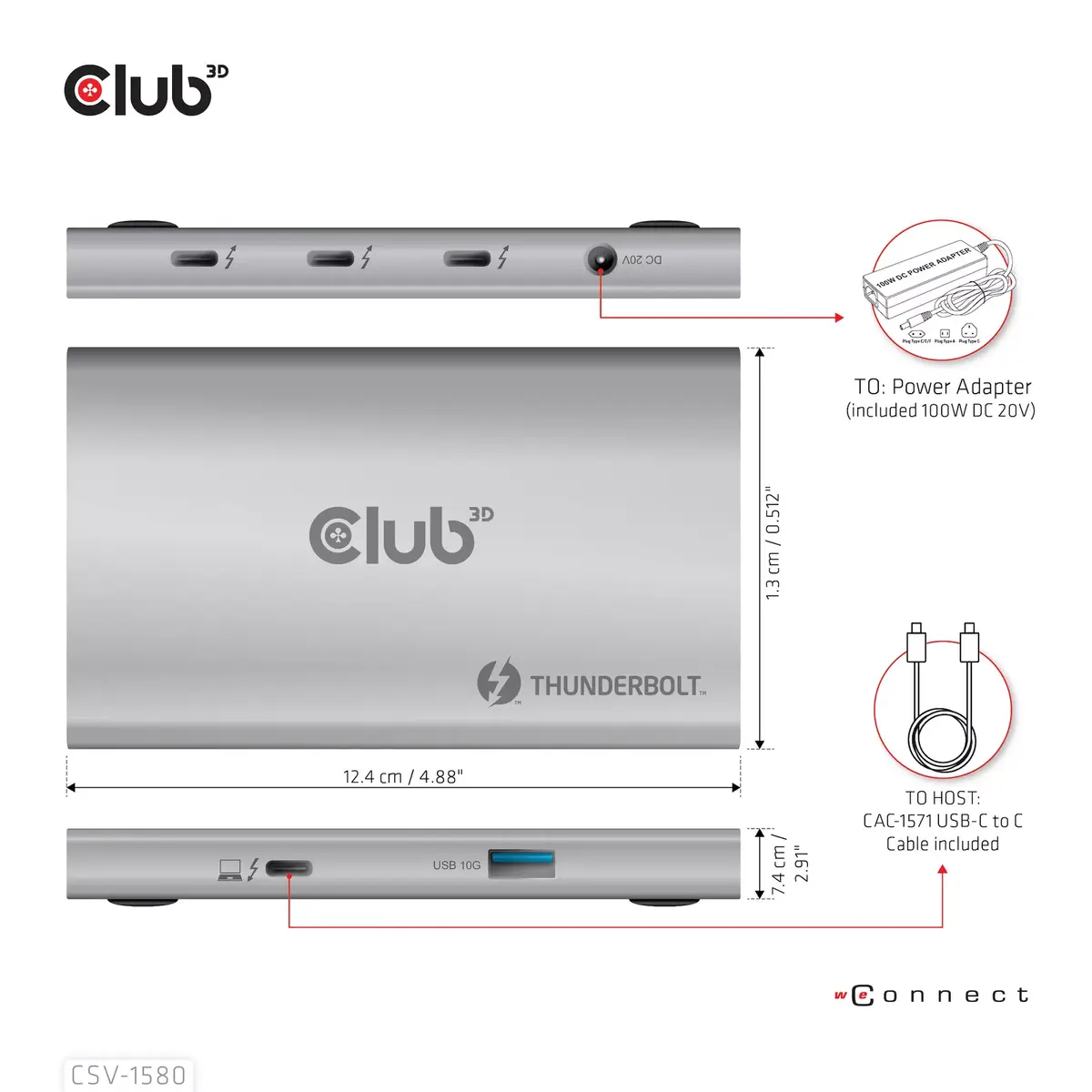 5-in-1 Hubs CLUB3D Sertificēts Thunderbolt™4 Photo 7