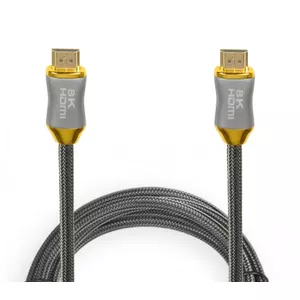 HDMI kabelis IBOX HD08 2 m, HDMI Type A vīrietis–vīrietis, HDMI 2.1, sudraba
