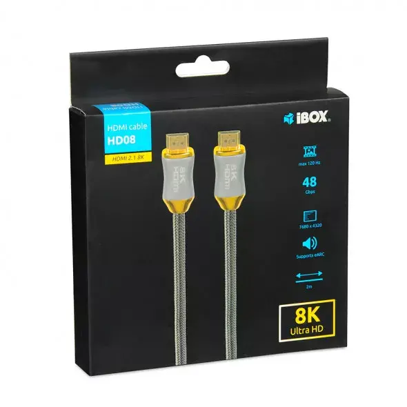 HDMI kabelis IBOX HD08 — 2 m, HDMI 2.1 Photo 4