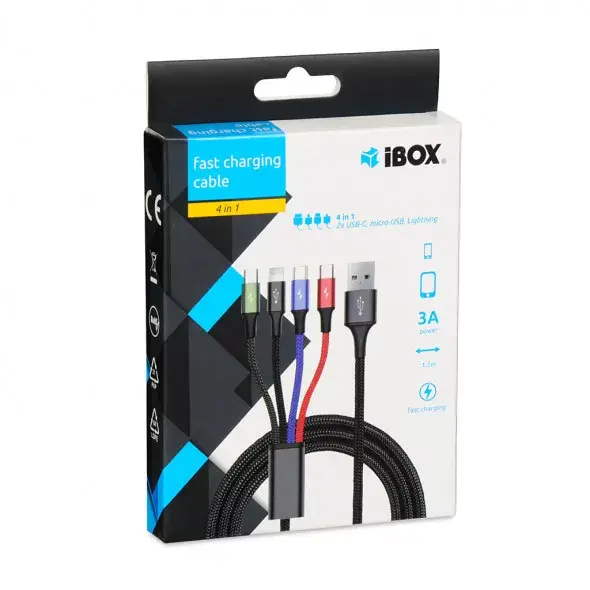 Зарядный кабель IBOX Universal 4-in-1 IKUM4W1 Photo 6