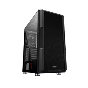 PC Case MODECOM AMIRANI Midi Tower, Black, ATX/Micro-ATX/Mini-ITX support, tempered glass, USB‑C, max GPU 38 cm