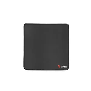 Mouse pad SAVIO Black Edition Turbo Dynamic S — fabric/rubber, 250×250 mm, 2 mm, stitched edges, non-slip