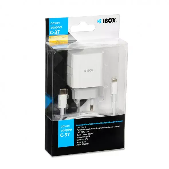 Indoor USB Fast Charger IBOX C-37 20W Photo 5