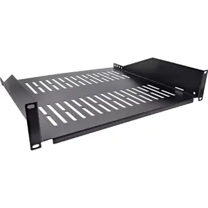 Rack shelf InLine 19" 250mm 20kg 2U RAL 9005 black