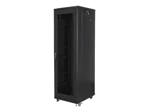 Freestanding rack cabinet LANBERG FF01-6842-23B 42U, 800 mm depth, 600 mm width, 95 kg, IP20, black