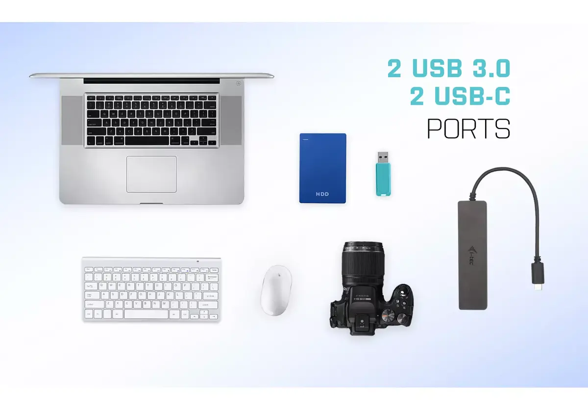 USB-C Хаб i-tec Metal 2x USB 3.0 + 2x USB-C Photo 7