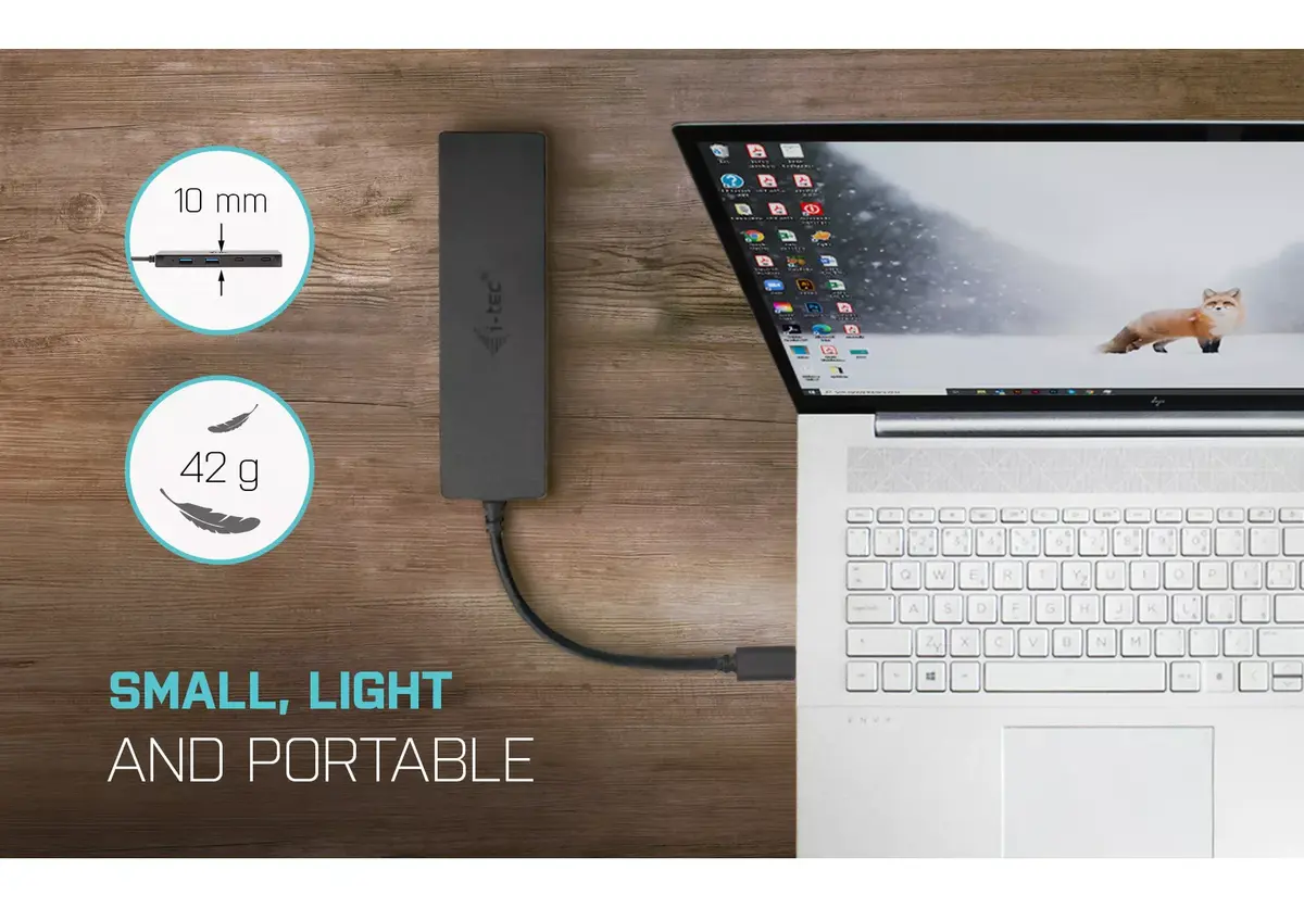 USB-C Хаб i-tec Metal 2x USB 3.0 + 2x USB-C Photo 9