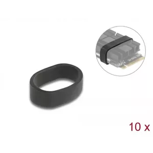 Solid-state drive (SSD) DeLOCK Rubber Ring for Mounting of M.2 SSD and Heat Sink black 10 pieces