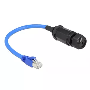 Сетевой кабель DELOCK Cat6 SF/UTP (S-FTP) 0,25 м — RJ-45–RJ-45, черный/синий