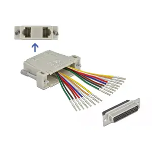 D-Sub HD 44 pin crimp female to 2 x RJ45 female DeLOCK 66836
