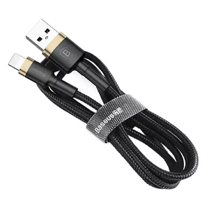 USB-A to Lightning cable Baseus Cafule 1 m — Black/Gold, 480 Mbps, 2.4 A