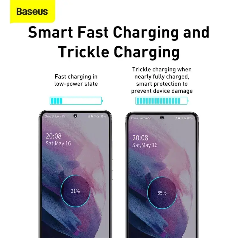 Baseus Super Si Ātrais lādētājs 1C 25W ar USB-C kabeli USB-C 1m (balts) Photo 18